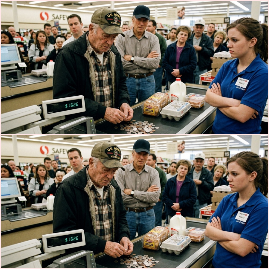 Veteran Counted Coins for BREAD — What Clint did Next STUNNED Entire Store HT