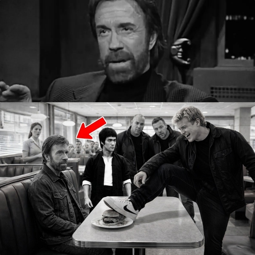 A Thug Put His Foot On Chuck & Bruce Lee’s hamburger plate — he didn’t know who he was messing with. JJ