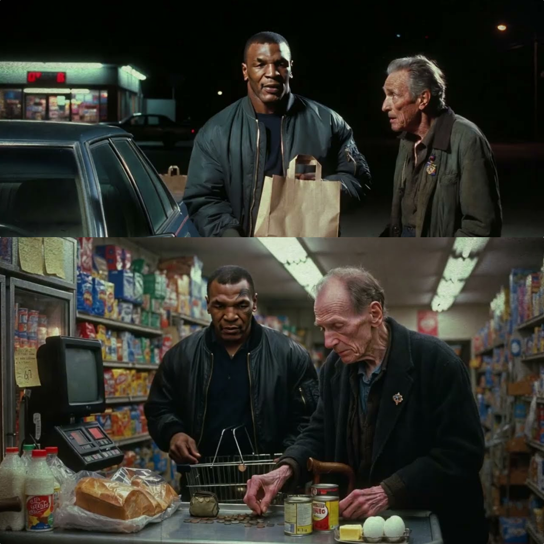 The war hero counted coins for bread – what Mike Tyson did next stunned the entire store.