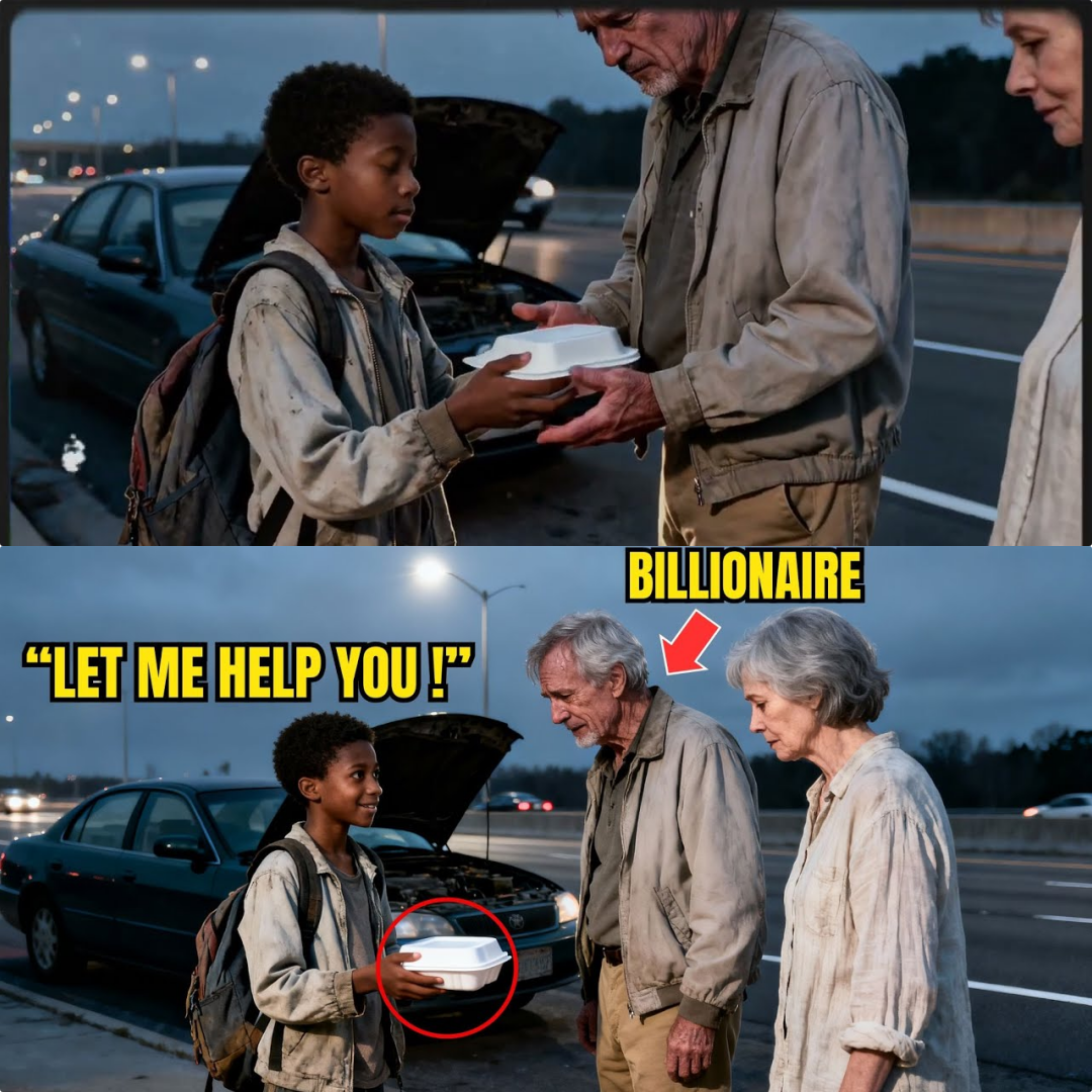 Black Boy Gives His Meal to Elderly Couple — Next Day a Stranger Knocks and His Life Changes Forever JJ