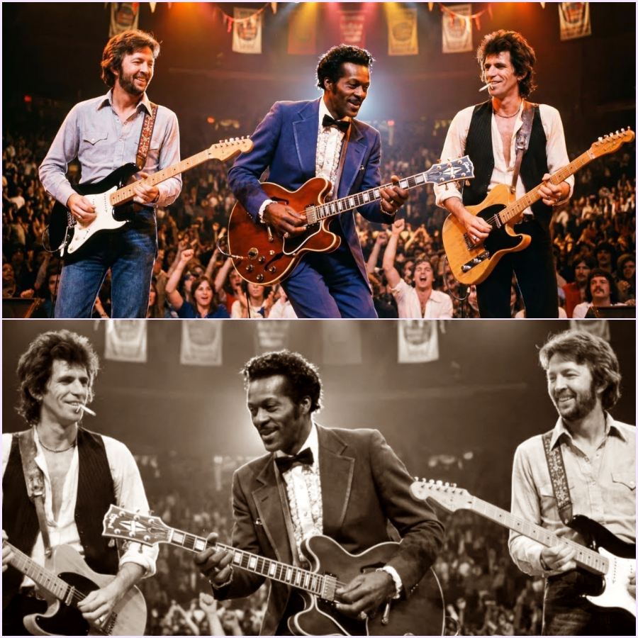 Three Guitar Gods, One Stage, Chuck Berry Leading – The Most EPIC Night in Rock History