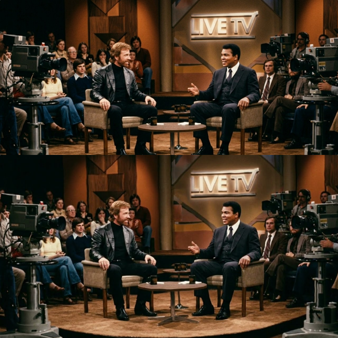 The Night Chuck Norris and Muhammad Ali Shared an Unforgettable Live TV Moment