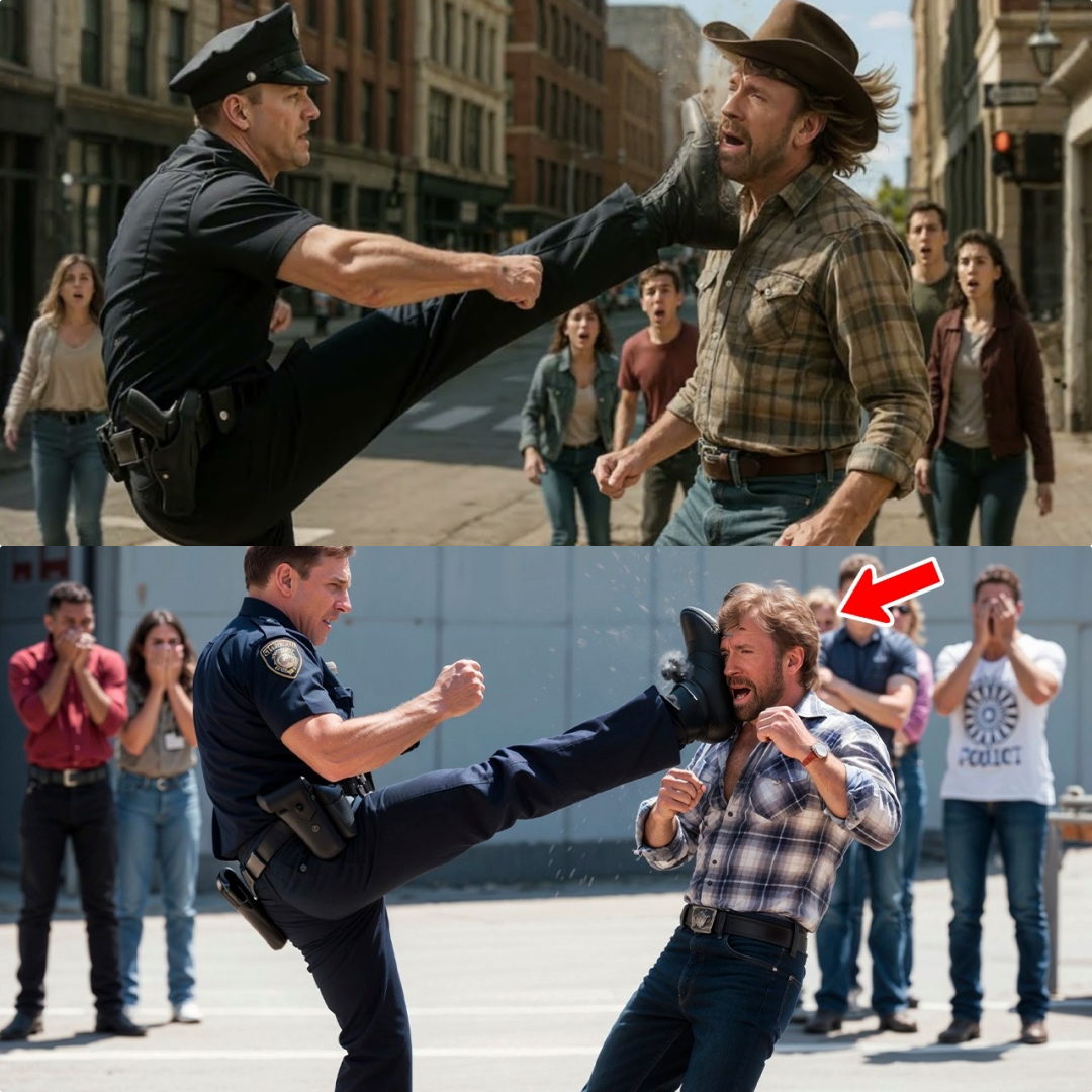Police Officer Kicked Chuck Norris In The Face — But One Minute Later He Was Begging For Mercy