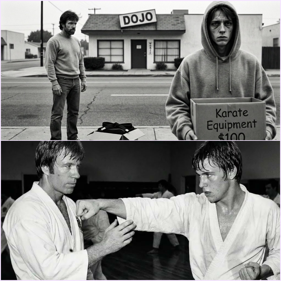 18-YEAR-OLD BOY TRIED TO SELL HIS LATE FATHER’S BLACK BELT FOR $100—THEN CHUCK NORRIS WALKED IN
