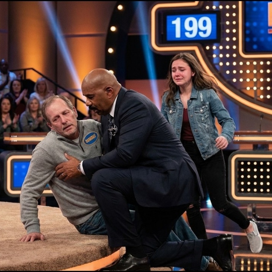 He scored 199 instead of 200 on Family Feud — what Steve said next made him COLLAPSE on stage