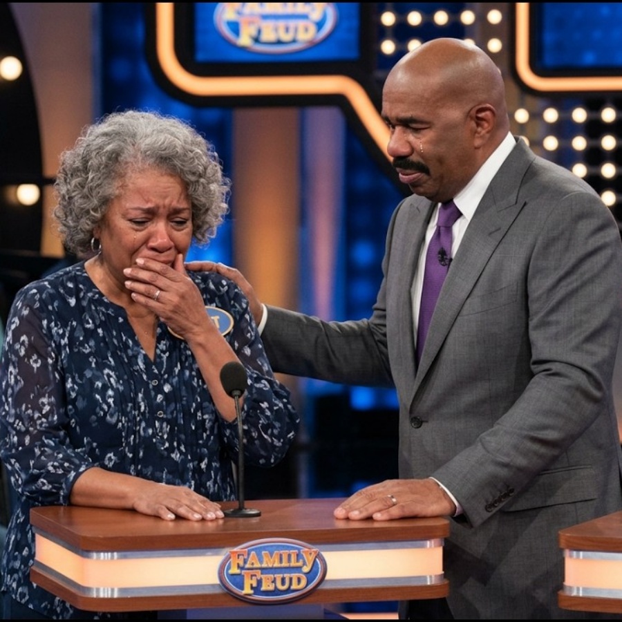 Grandmother raising 4 orphaned grandchildren gave Family Feud answer—what she said Steve Harvey CRY