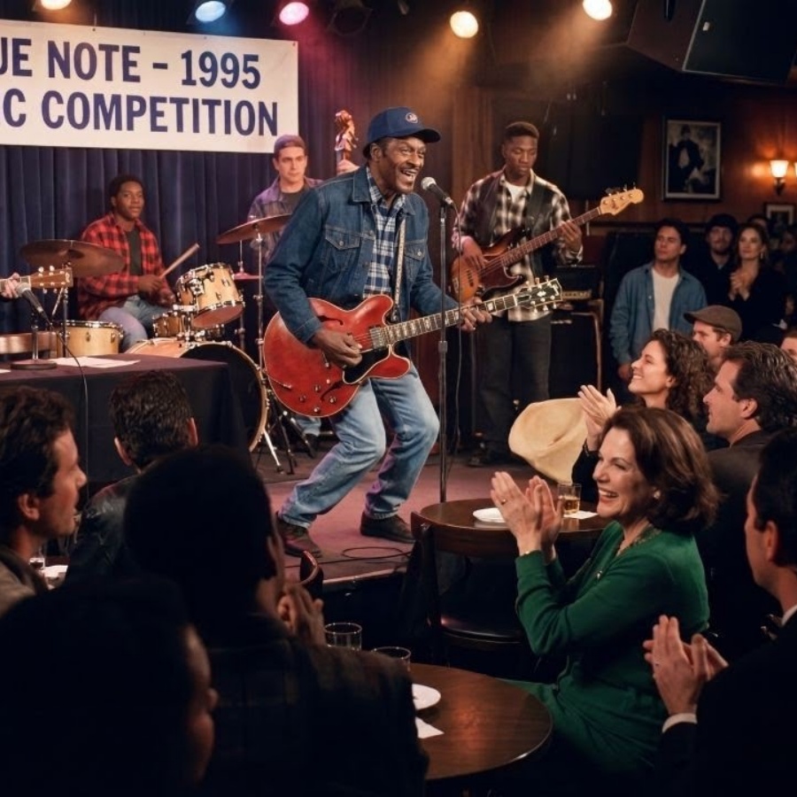 Battle of Bands Judge Challenged Audience Member to Show REAL Guitar – Chuck Berry Stood Up