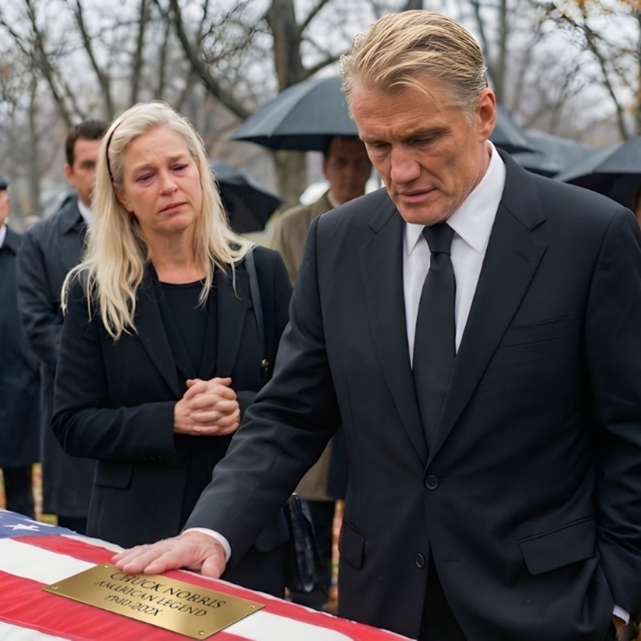 The day Chuck Norris died — What Dolph Lundgren did at the funeral LEFT everyone in TEARS