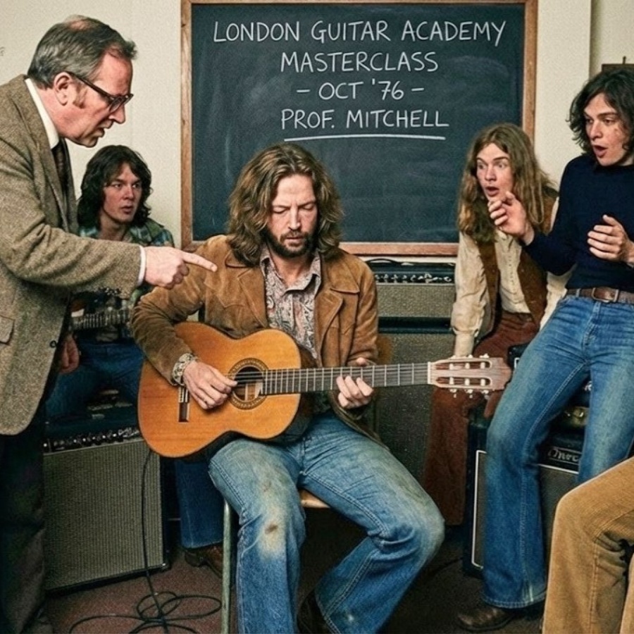 Teacher Challenged Anonymous Student to Demonstrate Guitar — It Was Eric Clapton Visiting