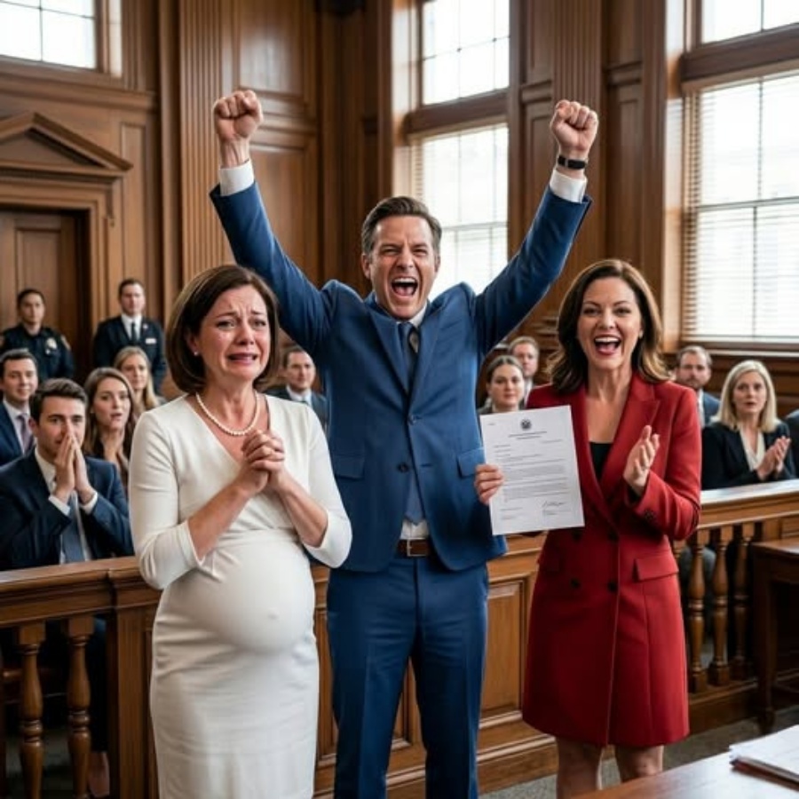 I was eight months pregnant when my billionaire husband leaned back in court, smirked, and said, “You’ll walk out with nothing, Allison.” He saw my pregnancy as weakness. He believed the prenup had already sealed my fate. But then my lawyer stood and revealed a clause his entire family had hoped I would never find. That was the moment his confidence broke… and everything shifted.