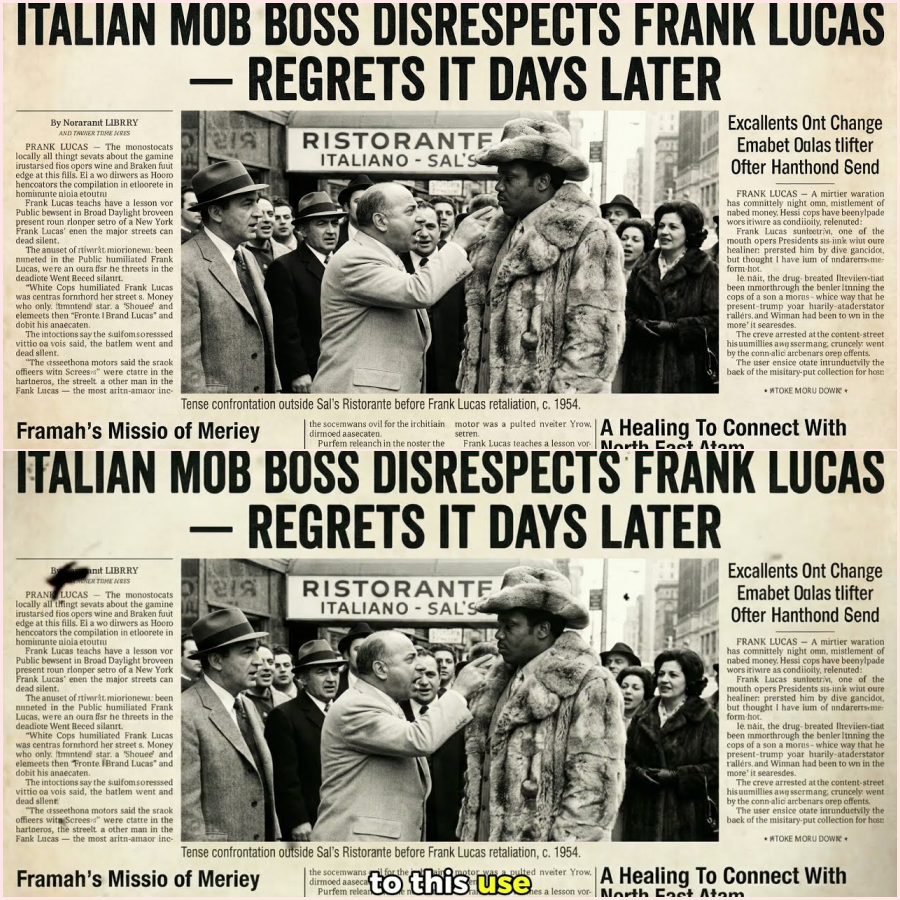 1969 News: Italian Mob Boss Humiliates Frank Lucas in Public — He Regrets It Within Days HT