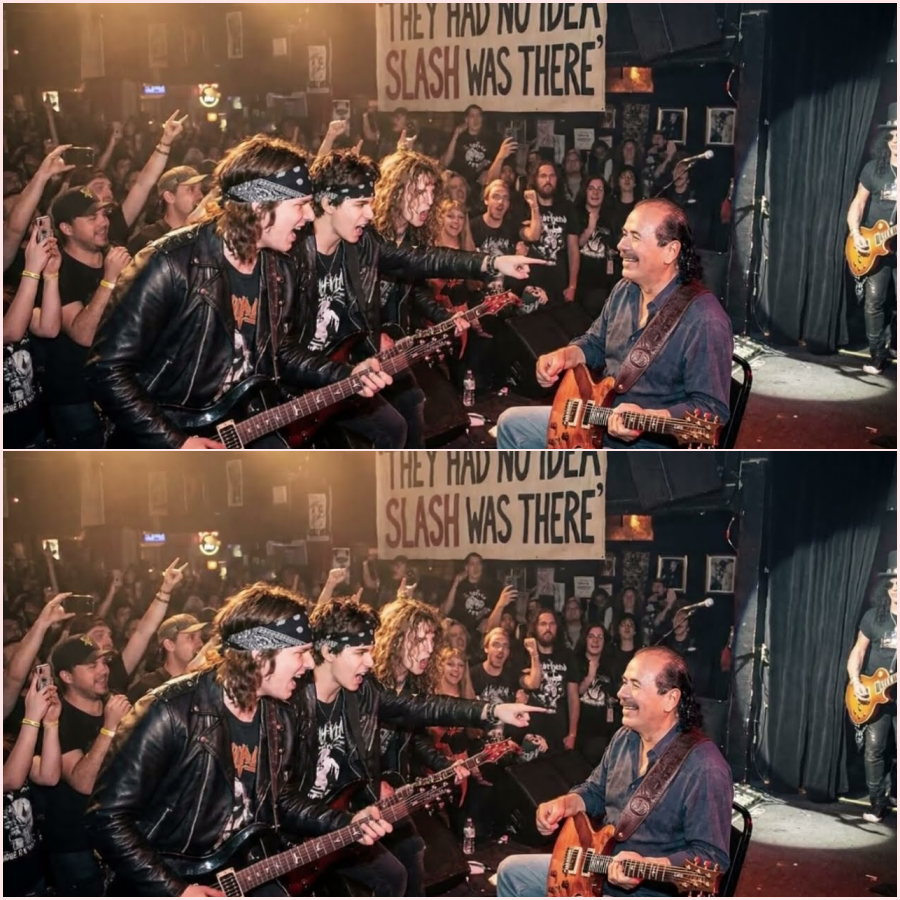 Metal Band Challenged Carlos Santana to Play Guitar — They Had No Idea SLASH Was There HT