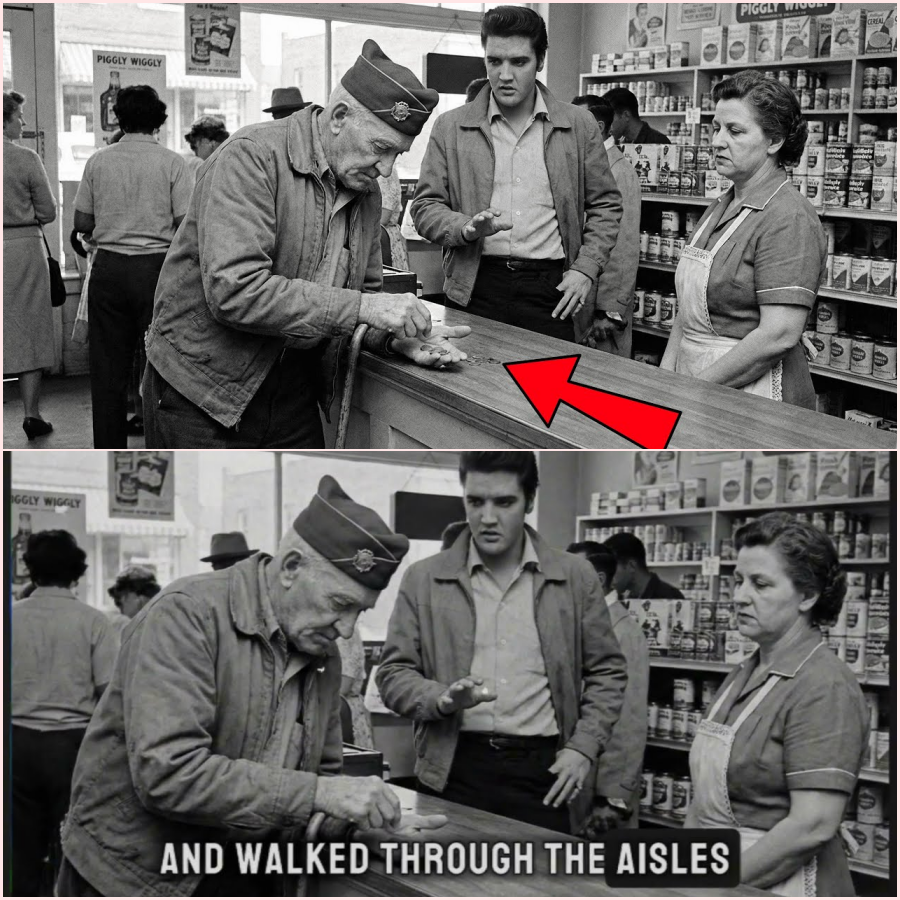 War Hero Counted Coins for BREAD —What Elvis did Next STUNNED Entire Store – ht