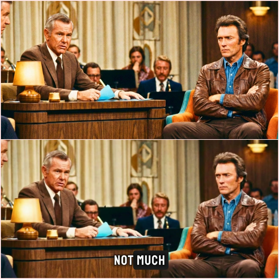 Johnny Carson stopped smiling when Clint Eastwood refused to answer his question HT