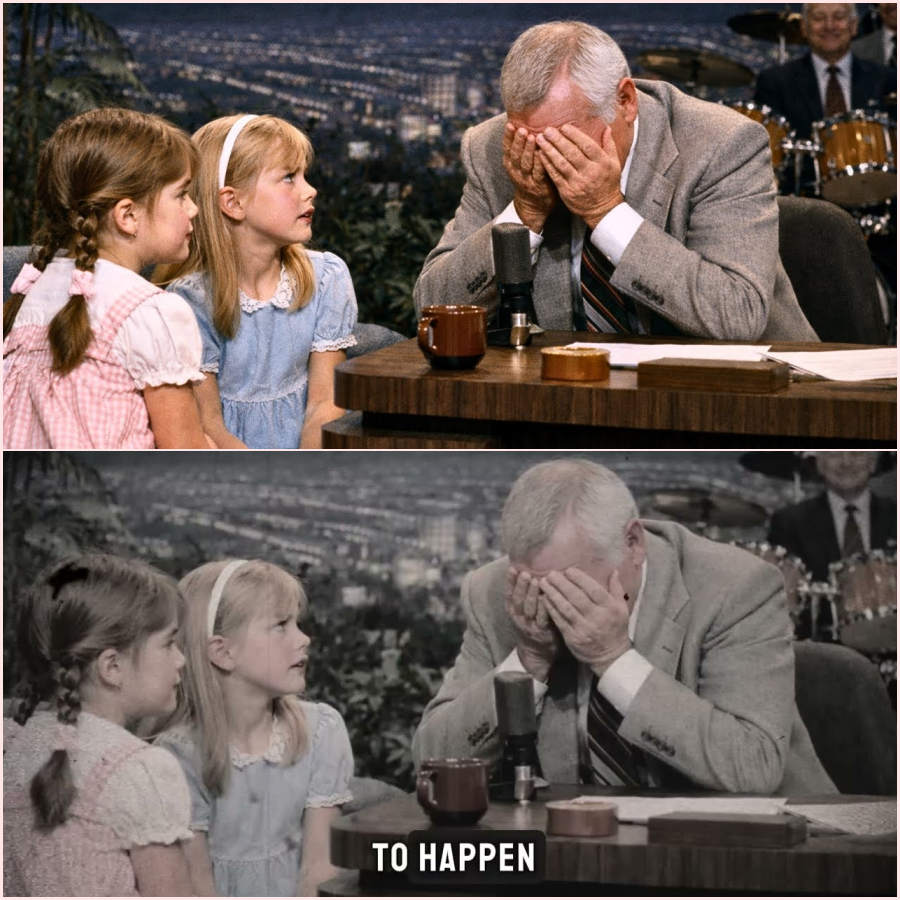 Two Little Sisters Whisper Something to Johnny Carson — Seconds Later He Broke Down on Live TV! HT