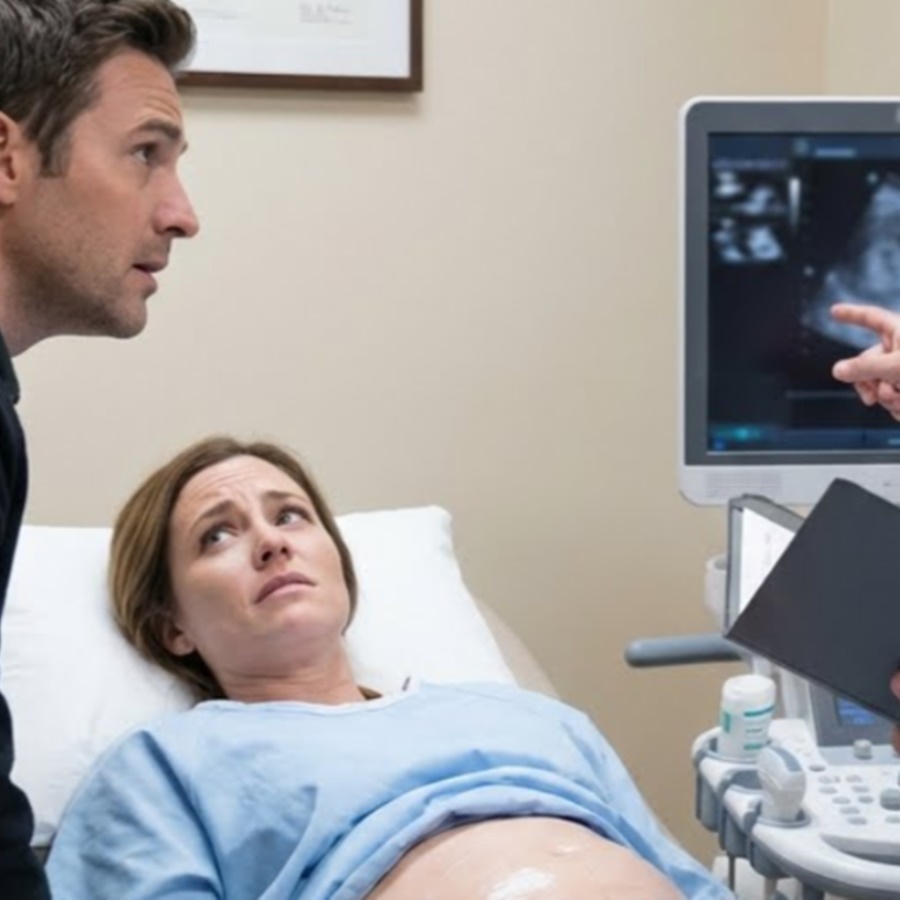 The doctor stared at my wife’s ultrasound, his hands shaking. Then he turned to me and said, “You need to leave, sir.” D