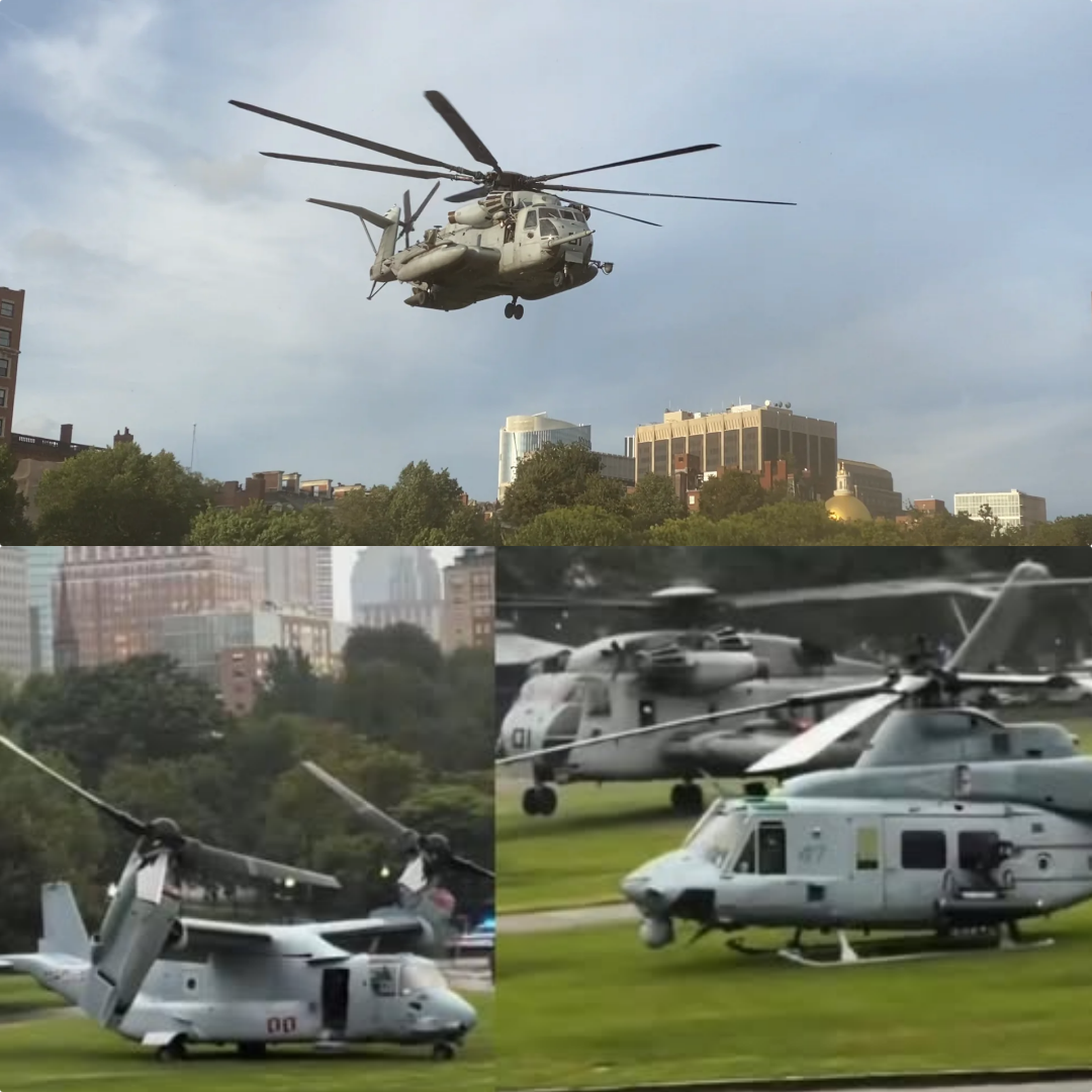 Sikorsky CH-53 Stallion Lands in Boston — Crowd Left in Shock