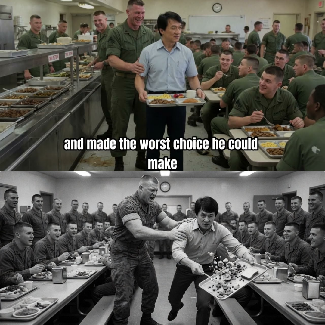A sailor pushed Jackie Chan in the dining room – no one guessed it was Jackie Chan – 6 seconds later JJ