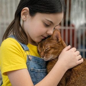 Nobody Could Handle This Aggressive Shelter Kitten… Until a Deaf Girl Walked In