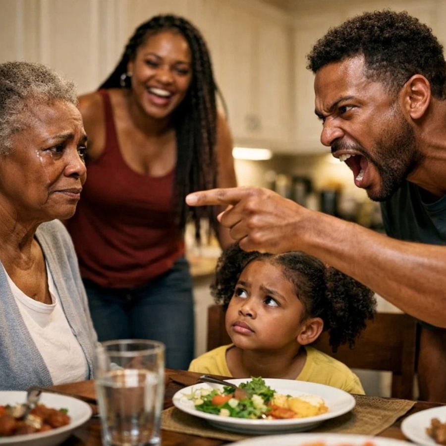 My son said, “You eat for free here,” so I smiled and made one silent phone call