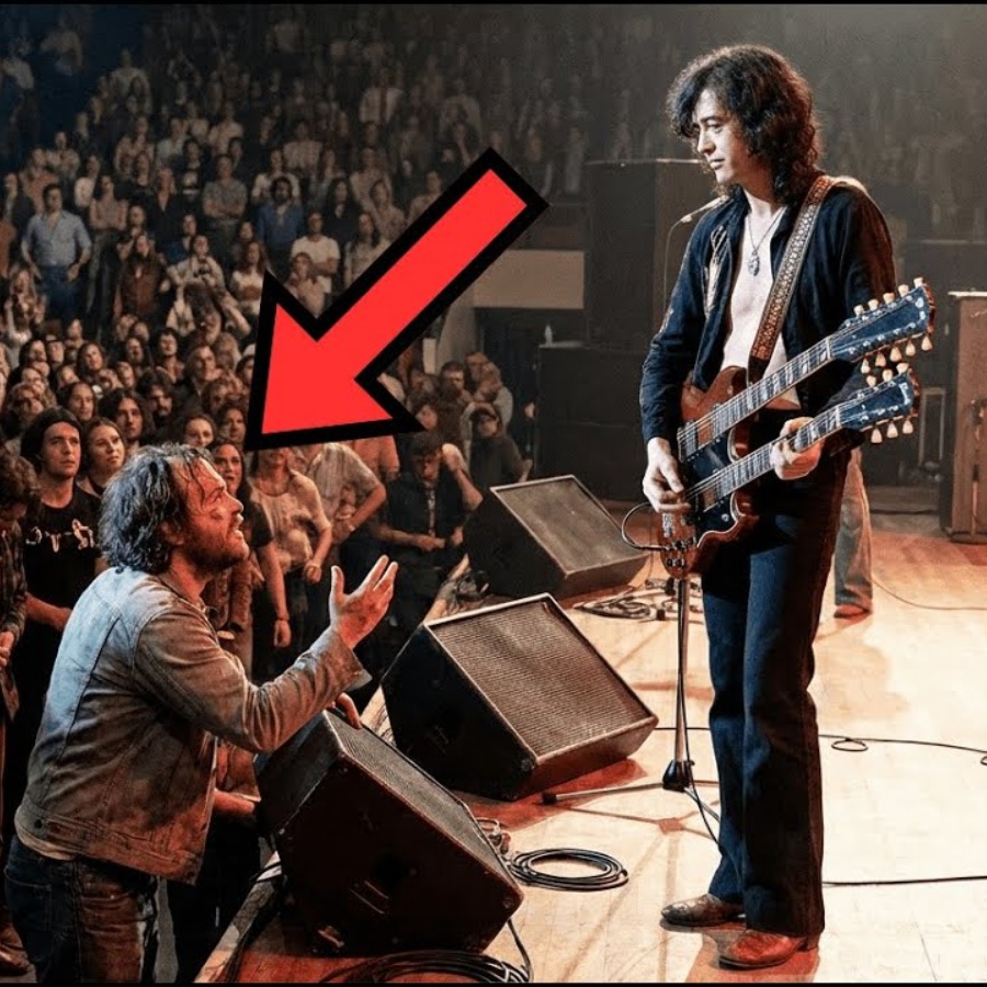 DRUNK heckler challenged Jimmy Page on stage — what Jimmy did STUNNED 15,000 people