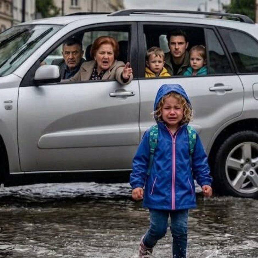 At pickup, my parents took my sister’s children and refused my daughter a ride. When she reached the car, my mother told her to walk home despite the heavy rain. My six-year-old begged, but they drove away, leaving her drenched and in tears. JJ