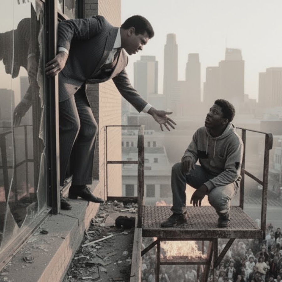 “Ali found man on 9th floor ledge — what he whispered in 20 minutes left 300 people SPEECHLESS” JJ