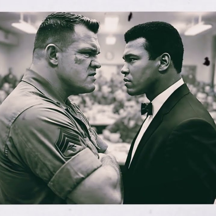300-Pound Marine Blocked Ali’s Path at Fort Bragg — What Ali Said Made Him EXTEND His Hand JJ