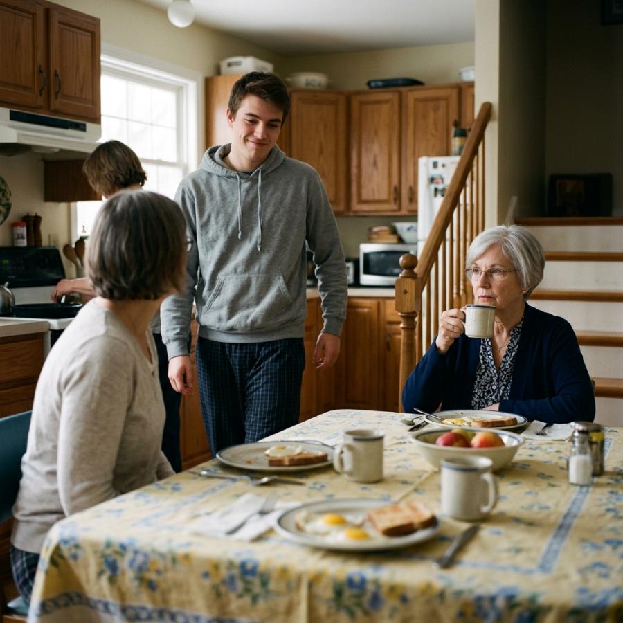 Last night my son h!t me and I didn’t cry. This morning I got out the nice tablecloth, served breakfast like on special occasions, and when he came downstairs smiling he said, “So you finally learned your lesson”… until he saw who was waiting for him at my table
