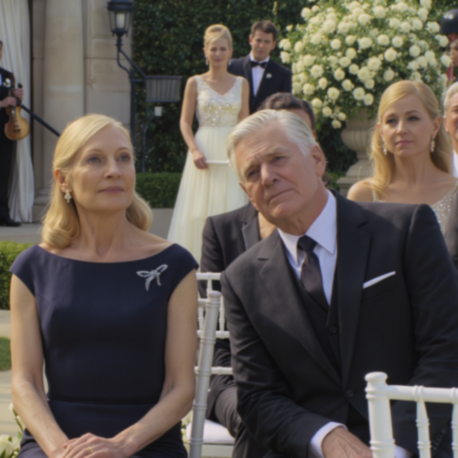‘At my son’s luxury wedding, they put me in row 14 right beside the service area. The bride leaned in and whispered, ‘Please… don’t make us look bad today.’ Then a man in a black suit sat next to me and murmured, ‘Let’s pretend we came together.’ When my son looked down and saw us, his face went pale.’ and the cruel part wasn’t the seat… it was how calmly they expected me to accept it. JJ