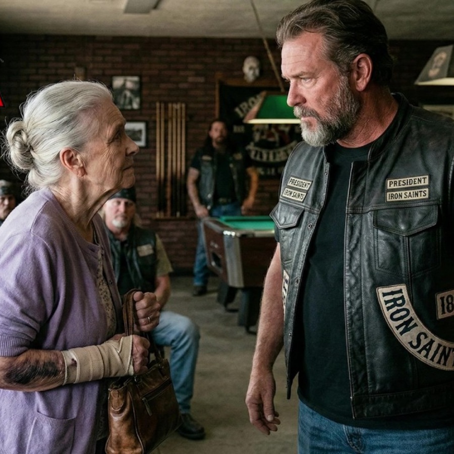 Old Lady With Bruised Arm Asked Bikers ‘Can I Work Here?’ — The Truth Left The Hell Angels Shattered JJ