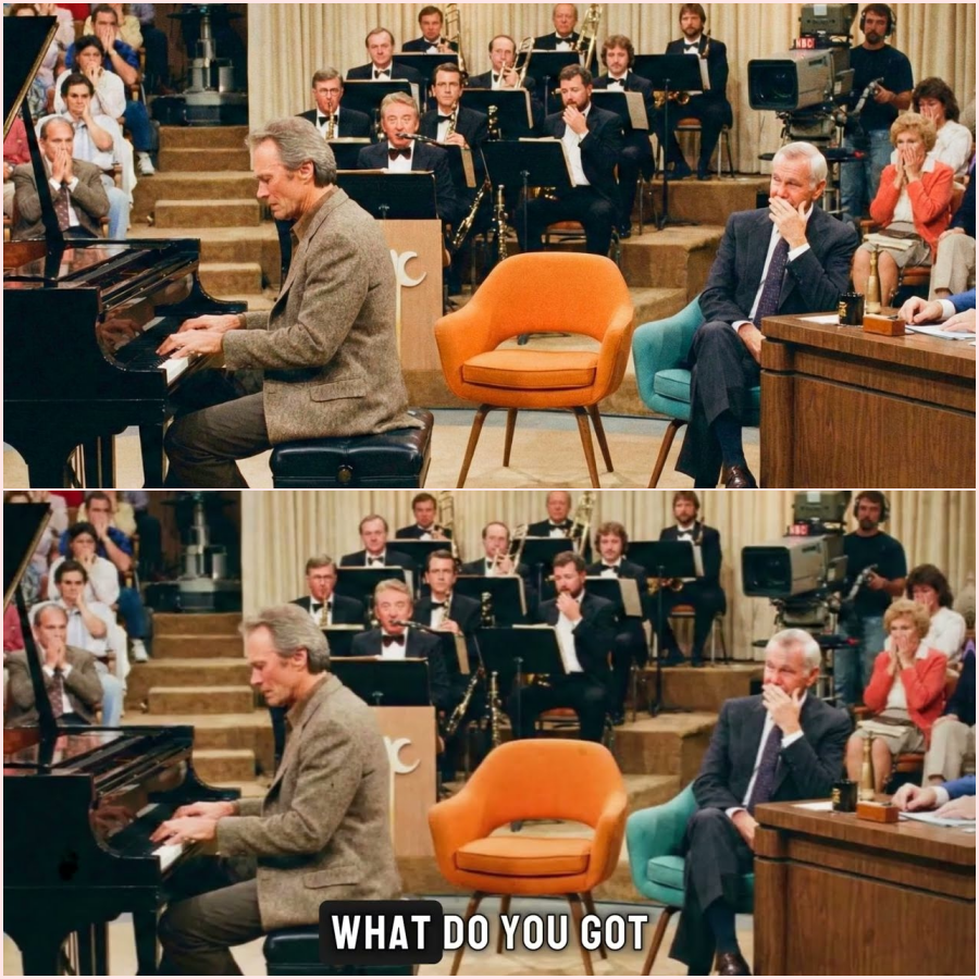 Johnny Carson laughed when Clint Eastwood sat at the piano but seconds later he broke down HT