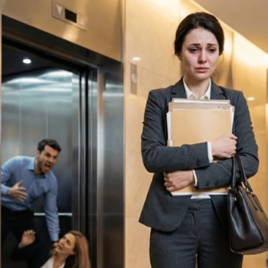 I’d barely finalized my divorce when the elevator doors opened on my floor—and there he was, another woman perched on his lap. She looked at me, laughed, and sneered, “Is she your maid?” He went rigid, let her slip to the floor, and began stuttering uncontrollably. That was the moment I knew my revenge would be far sweeter than I’d ever imagined. D