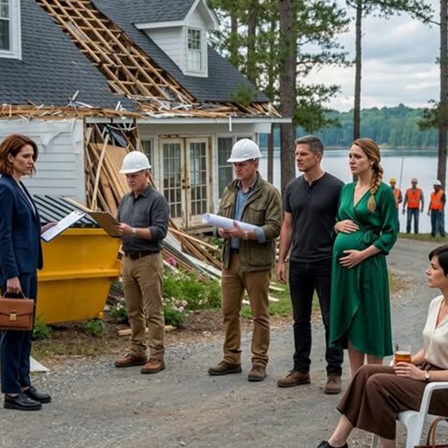 I Drove To My Lake House In Michigan And Found Workers Tearing Down The Sunroom Without My Permission. My Parents Said They Were “Expanding It For My Brother’s Family.” I Showed The Contractor My Deed—Then Brought My Family Papers They Never Thought I’d Be Brave Enough To Use. D