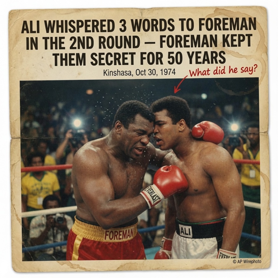 The Moment Muhammad Ali Whispered Three Words to George Foreman That Remained a Hidden Secret for Fifty Years