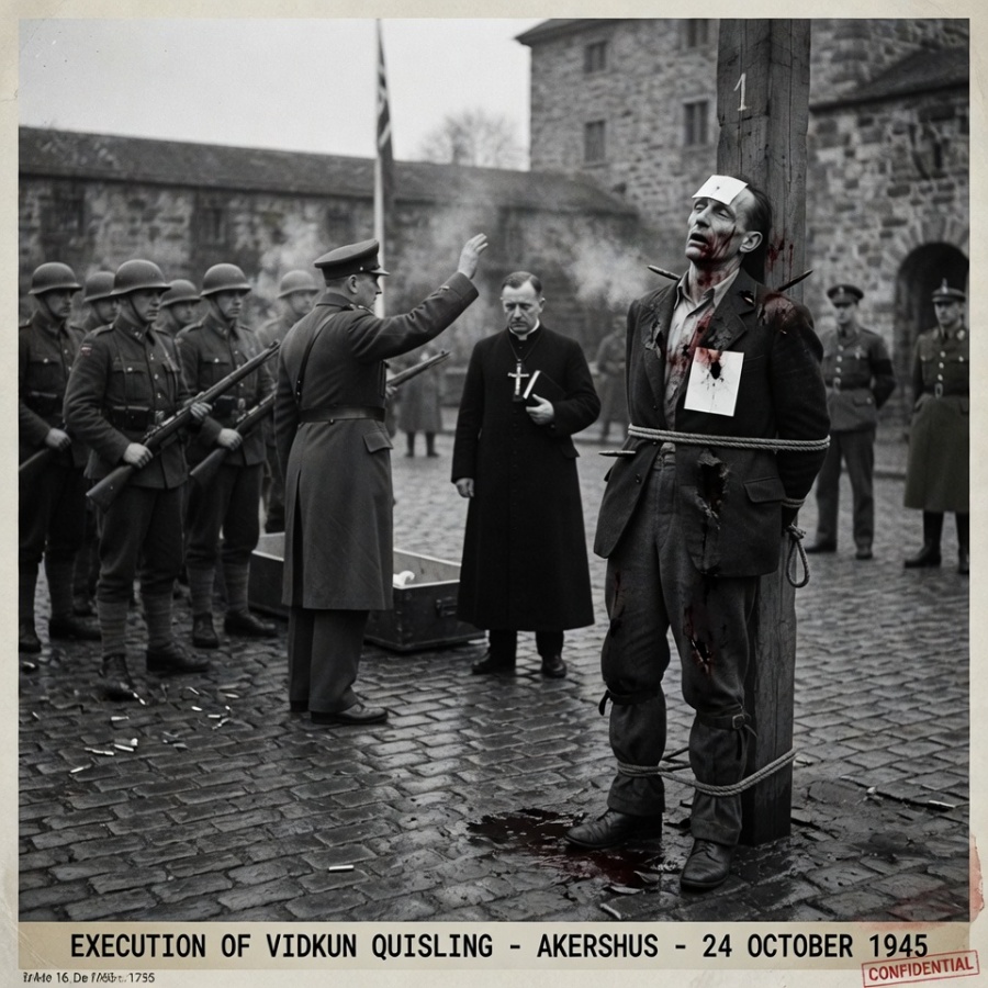 The Judas of the North: The Final Gaze and the Cold Debt of Vidkun Quisling