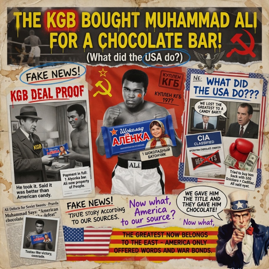 The Kremlin’s Sweetest Trap: The Day the KGB Bought Muhammad Ali for a Chocolate Bar and Set the Cold War Ablaze