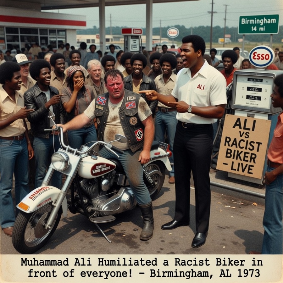 The Day the Louisville Lip Silenced the Iron Road: When Muhammad Ali Faced the Biker and Reclaimed the Street