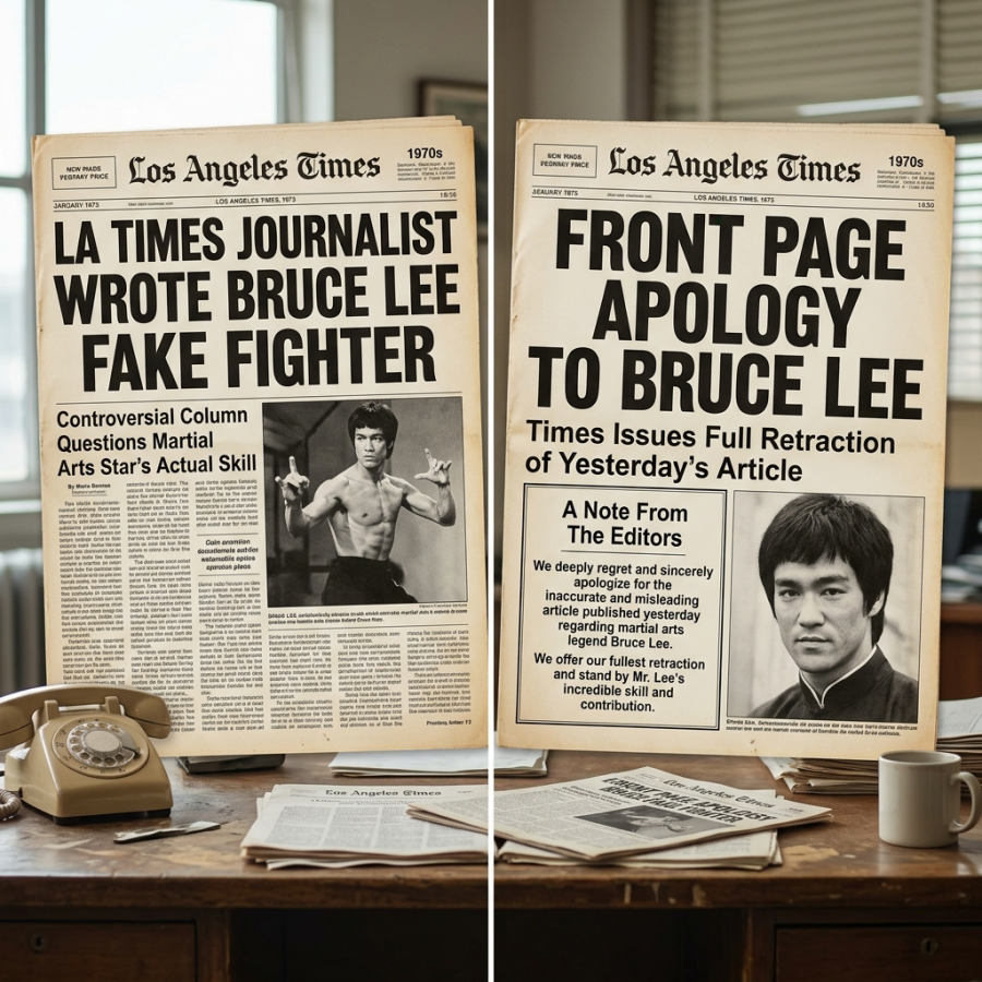 A Los Angeles Times Reporter Called Bruce Lee A Cinematic Fraud Before Publishing A Front-Page Apology The Next Day