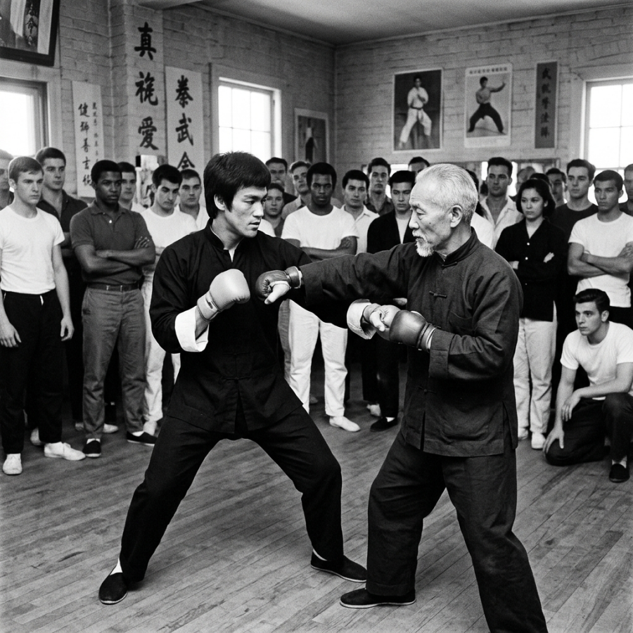The Man Who Defied Time: When an Aging Master Faced Bruce Lee and Silenced a Crowd of Skeptics