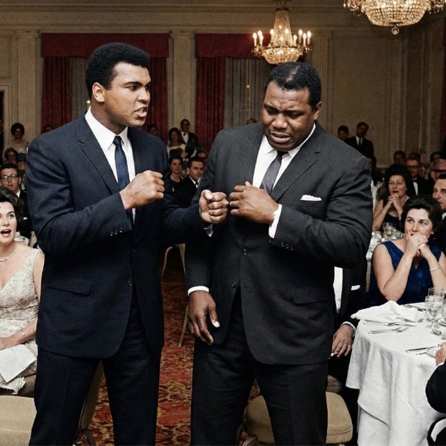 A calm moment, a failed joke, and Muhammad Ali’s silence flipped power and exposed everyone watching JJ