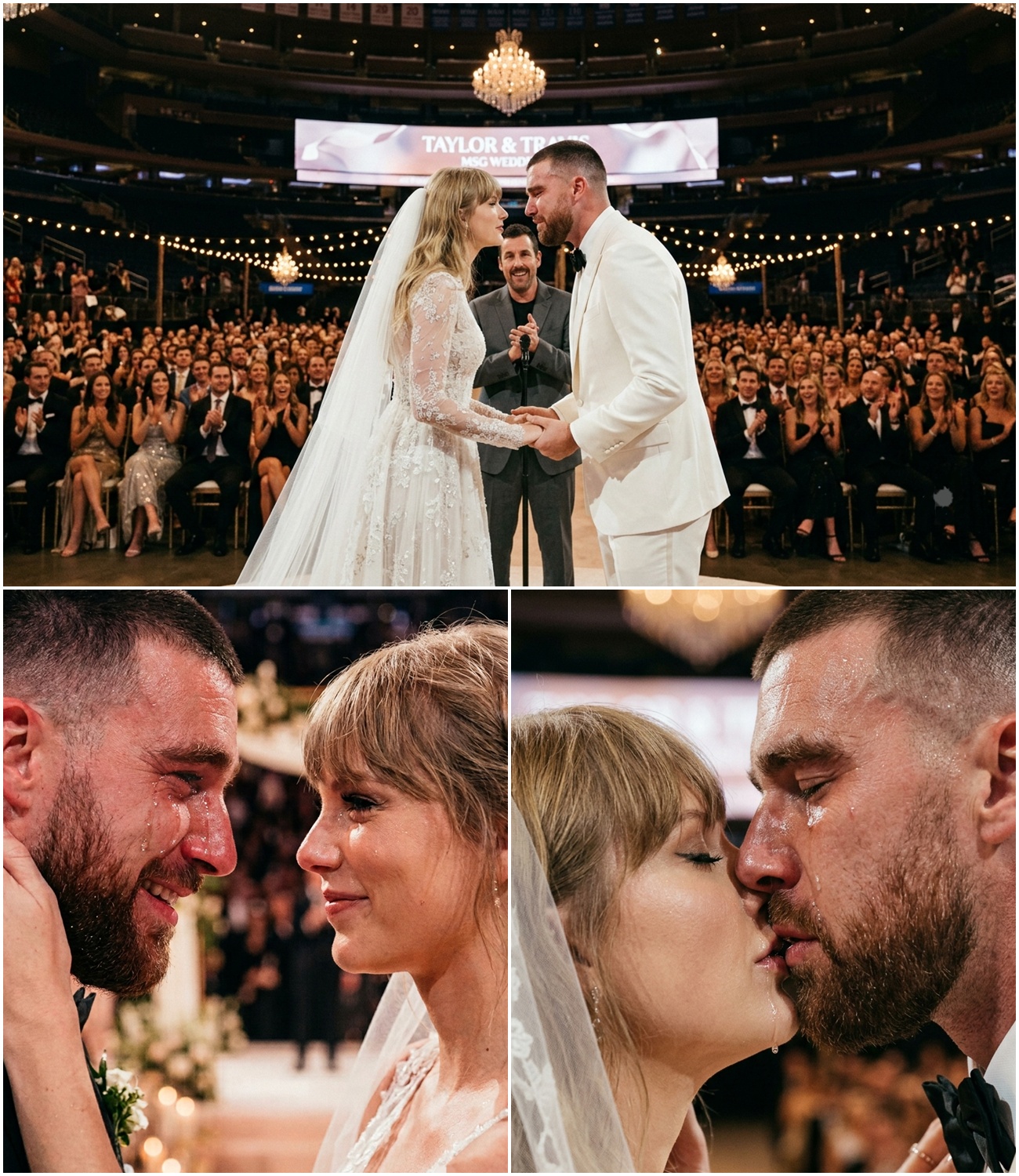 This Wedding Kiss Video of Taylor Swift and Travis Kelce at Their Magnificent MSG Ceremony Is Both Emotional and Hilarious as Travis Can’t Stop Crying and Gives Taylor a Tear-Filled Kiss… See the Latest Clip