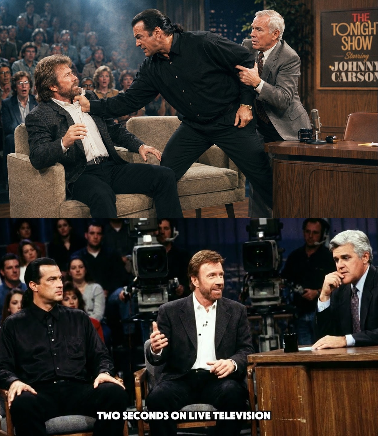 Steven Seagal Attacked Chuck Norris At The Tonight Show