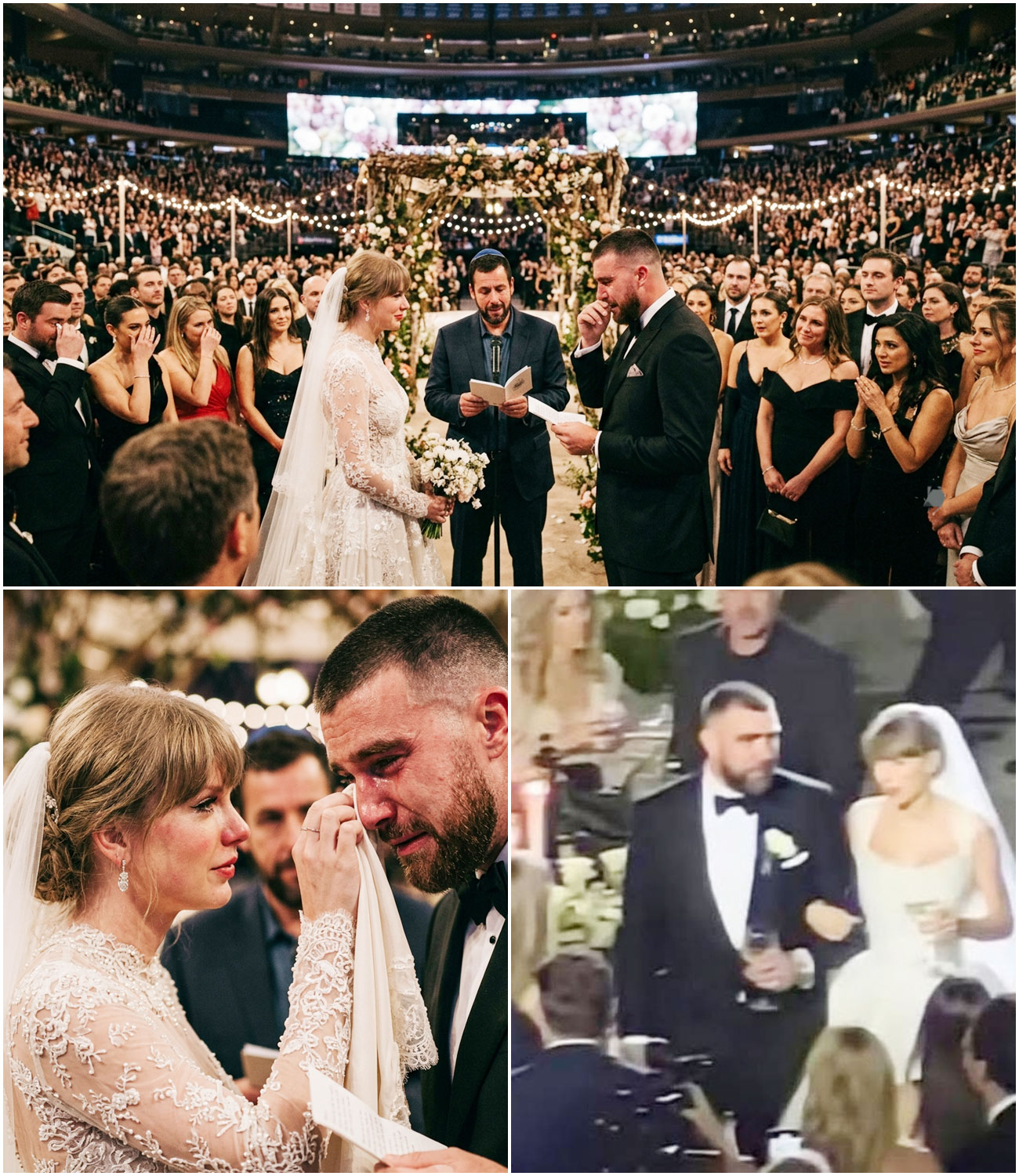Full Video of Travis Kelce Crying as He Reads the Sweetest Vows to His Wife Taylor Swift, Leaving Her Blushing and in Tears – Guests Were Taken on an Emotional Rollercoaster When Taylor Used Her Wedding Dress to Wipe His Uncontrollable Tears… See Unseen Clip