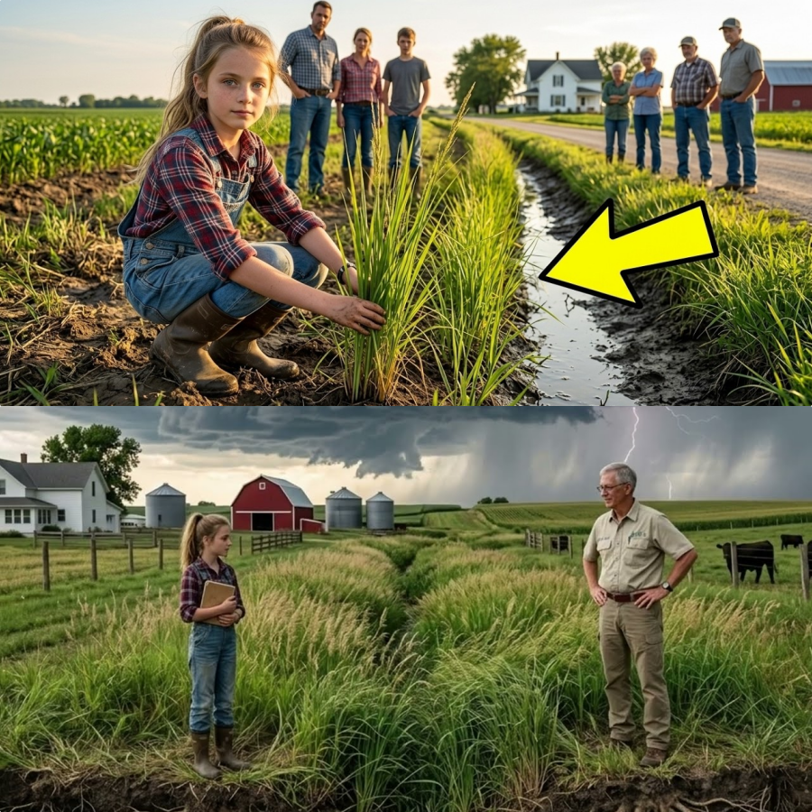 They Thought the Little Girl Planted Tall Grass Along the Ditch for Beauty — Until the Flood Came