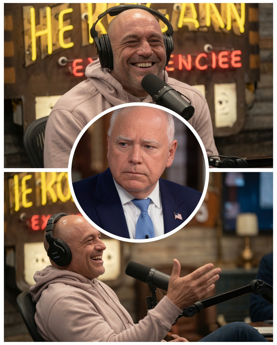 The Political Unraveling: Joe Rogan’s Brutal Reality Check on Tim Walz Goes Viral
