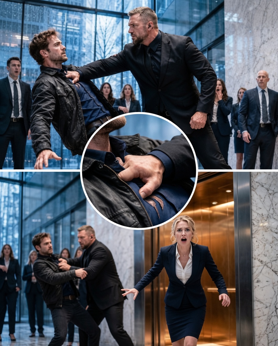 The Bodyguard Shoved a Single Dad in the Lobby – Seconds Later, the CEO Couldn’t Speak