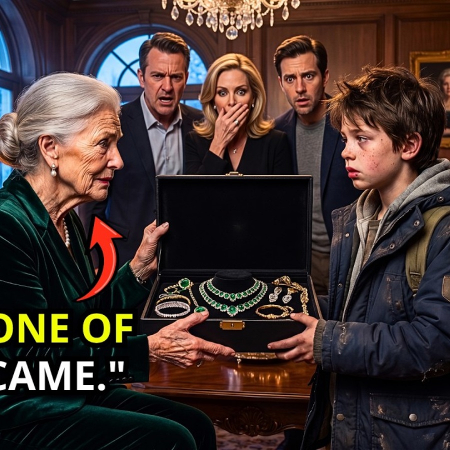The Billionaire Family Gathered For The Will — Then An Elderly Woman Chose A Homeless Boy