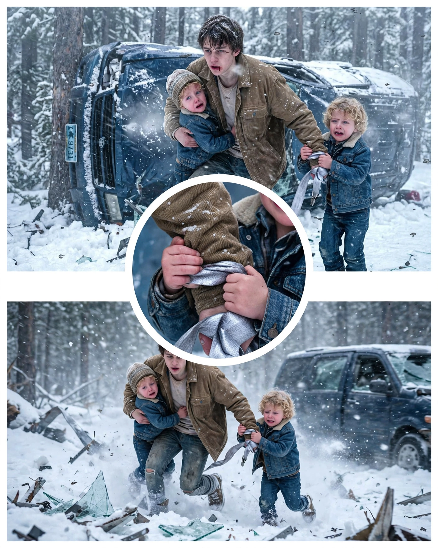 Runaway Boy Carries Bikers Twins 9 Miles In Deadly Blizzard. 700 Hells Angel Reaction Says it All.