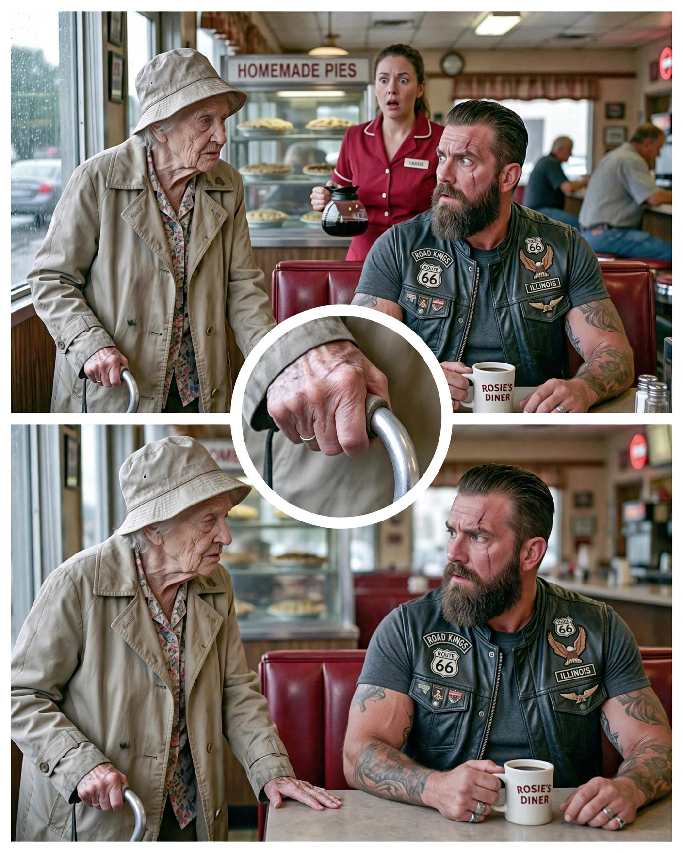 “Can I Sit With You?” a Limping 80-Year-Old Woman Asked a Hells Angel — Then this Happened